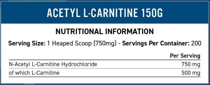 Applied Nutrition Acetyl L-carnitine 150 g
