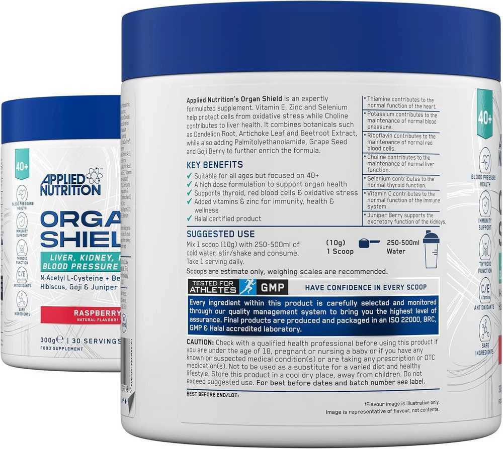Applied Nutrition Agewell 40+ Organ Shield 300g : Skonis - Persikinis