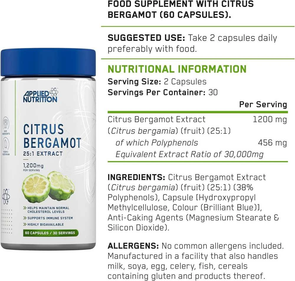 Applied Nutrition Citrus Bergamot 60 kaps.