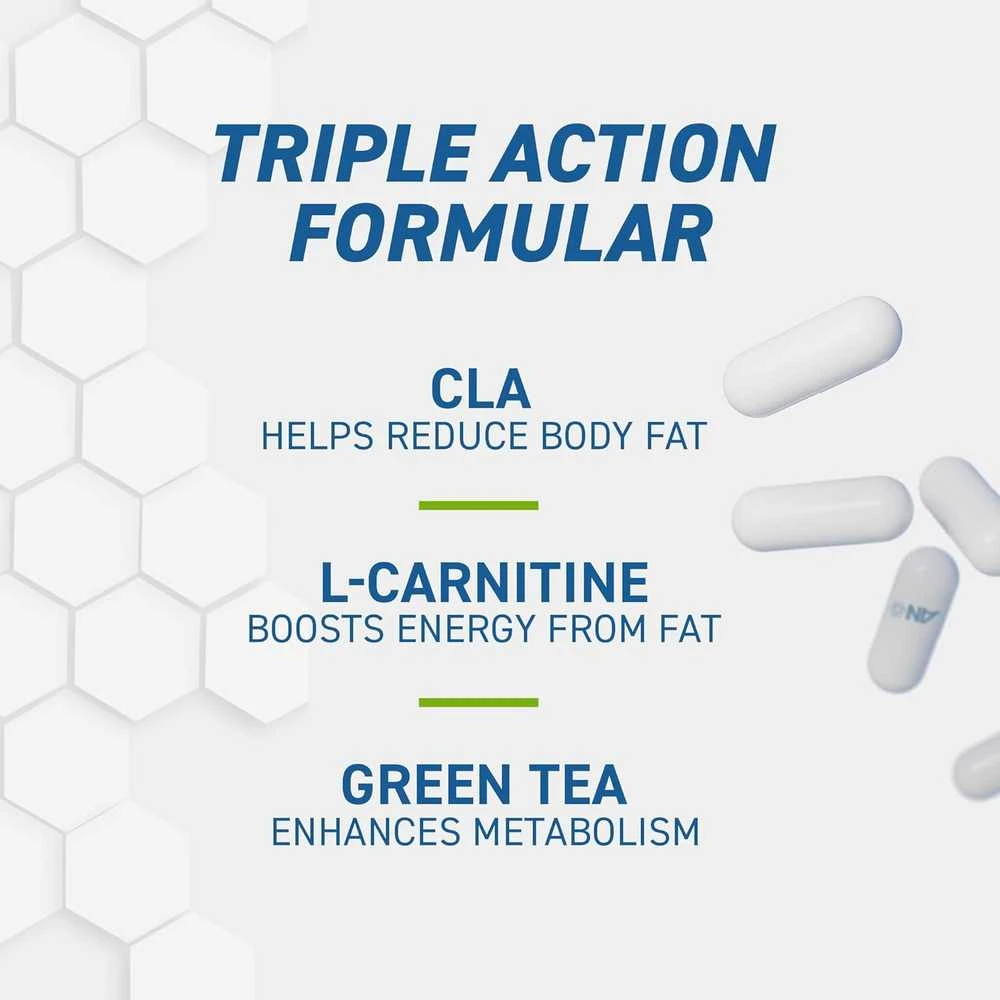 Applied Nutrition CLA + L-Carnitine + Žalias Tea 100 kaps.