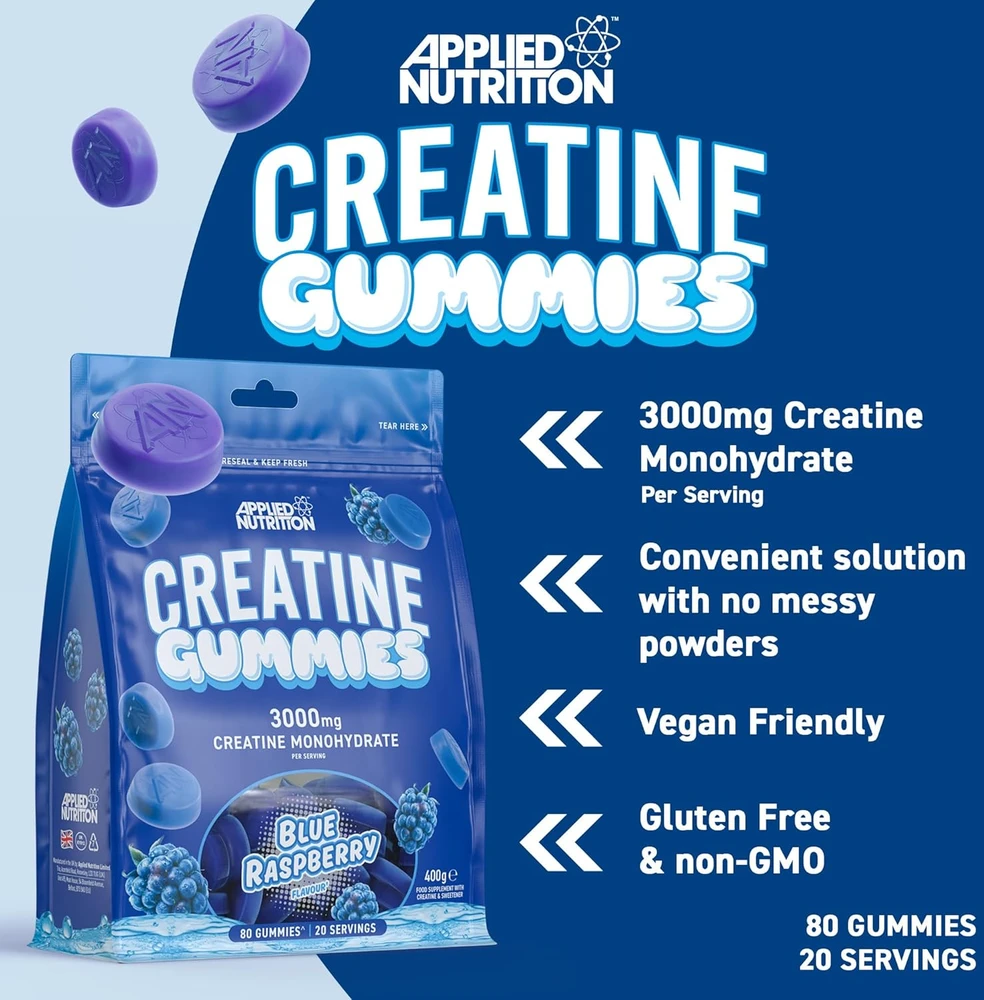 Applied Nutrition Creatine Gummies 80 gum. : Skonis - Gervuogių