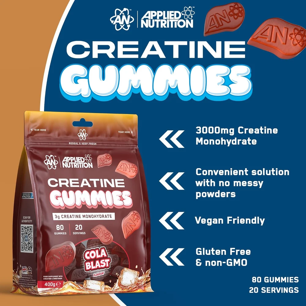 Applied Nutrition Creatine Gummies 80 gum. : Skonis - Gervuogių
