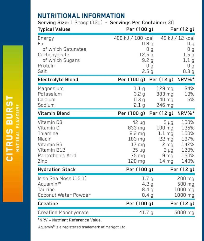 Applied Nutrition Creatine + Hydration 360 g : Skonis - Uogų