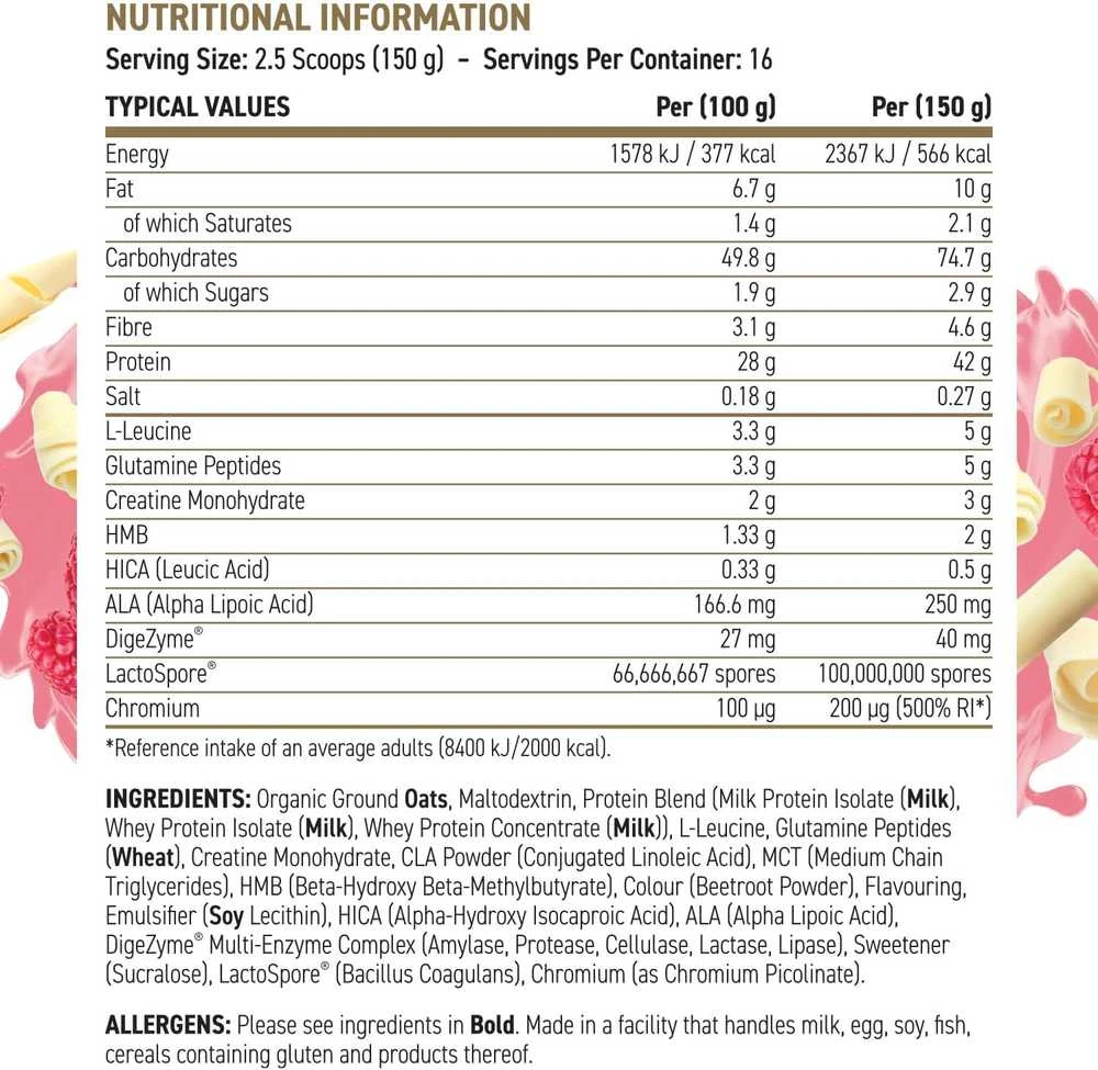 Applied Nutrition Critical Mass 2400 g : Skonis - Braškinis