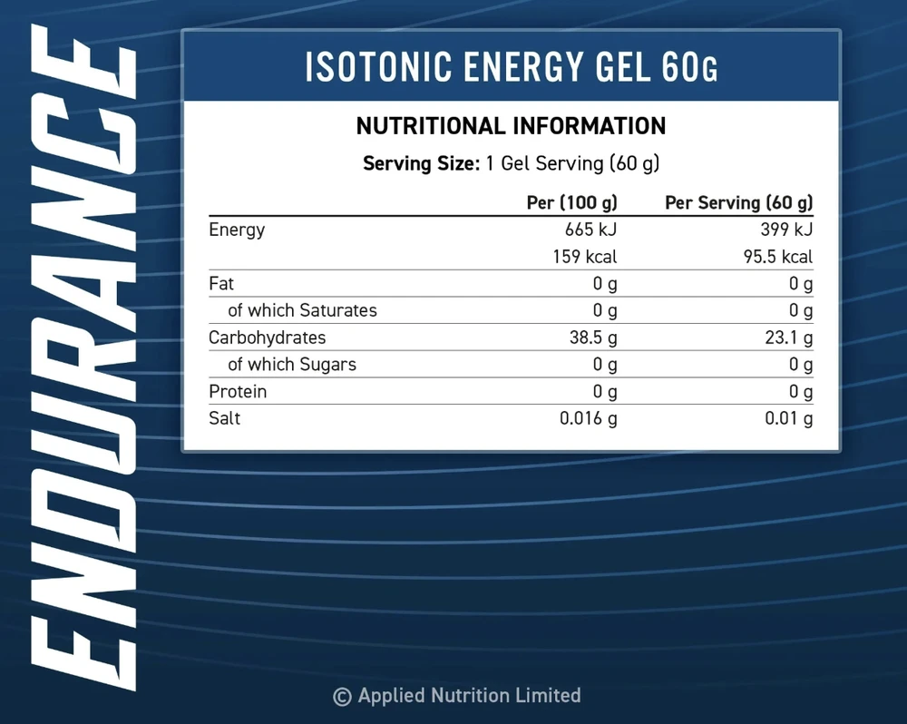 Applied Nutrition Endurance Energy Isotonic Gel 60 ml Vimto : Kiekis - 1 vnt.
