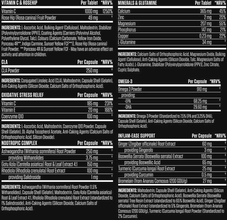 Applied Nutrition Juodas Stack 30 pak.