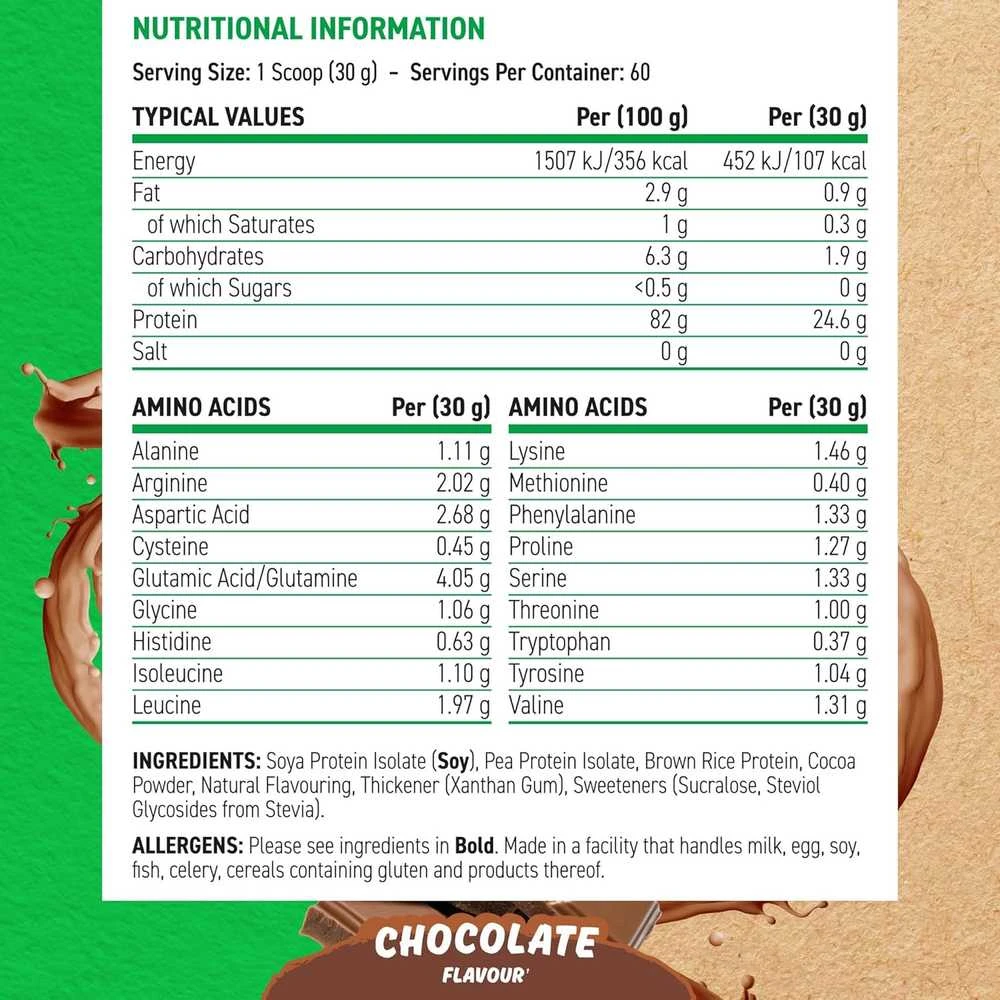 Applied Nutrition Critical Plant Protein 1800 g augaliniai baltymai : Skonis - Braškinis