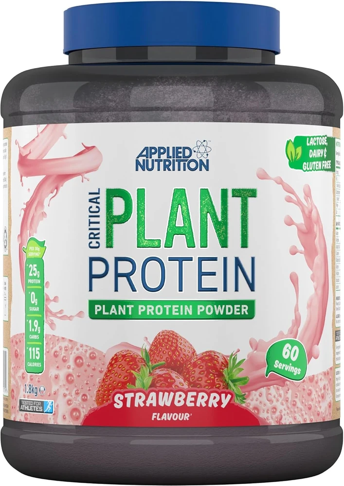 Applied Nutrition Critical Plant Protein 1800 g augaliniai baltymai : Skonis - Braškinis