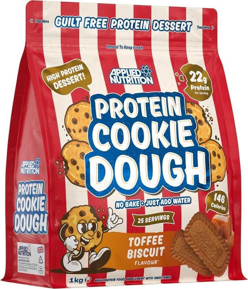 Applied Nutrition Protein Cookie Dough Dessert 1000 g : Skonis - Vanilinių ledų
