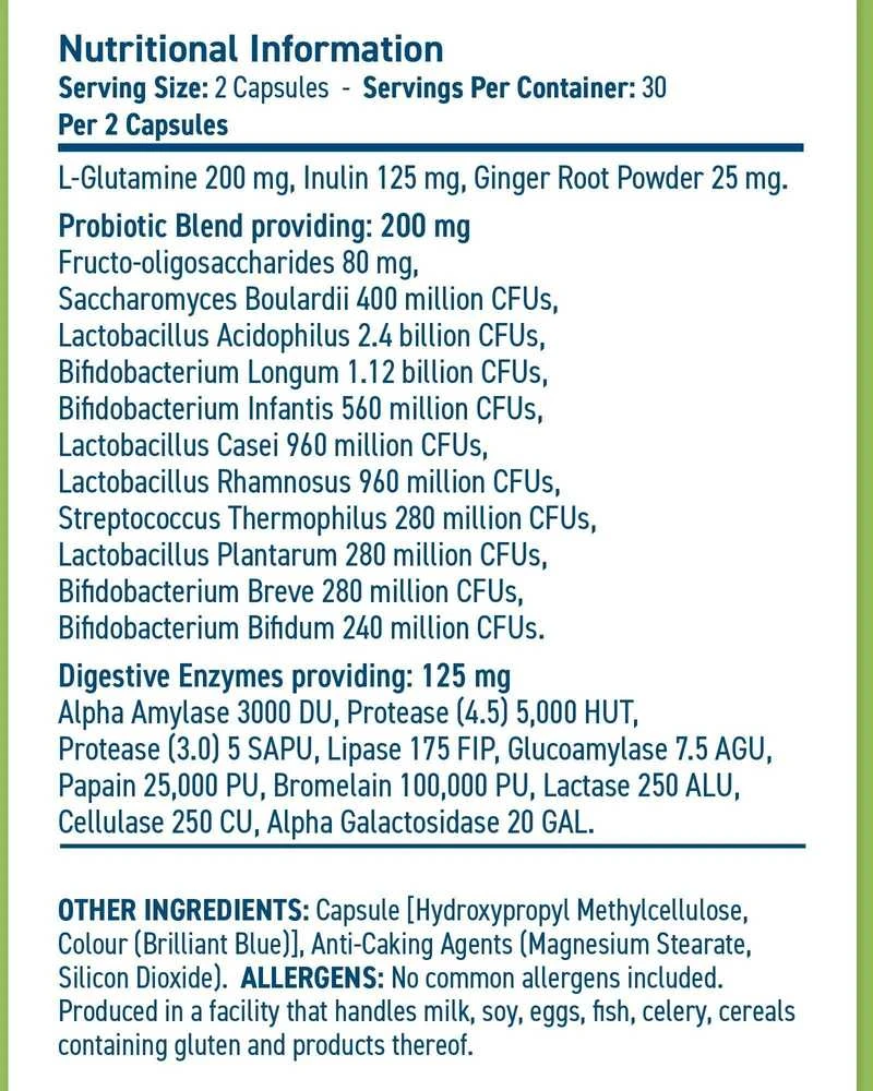 Applied Nutrition Solutions Gut Health 60 kaps. Enzyme + Probiotic