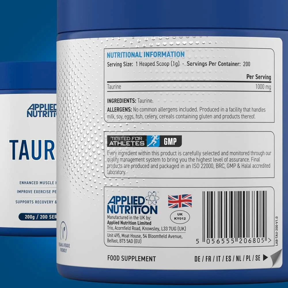 Applied Nutrition Taurine 1000 mg 200 g