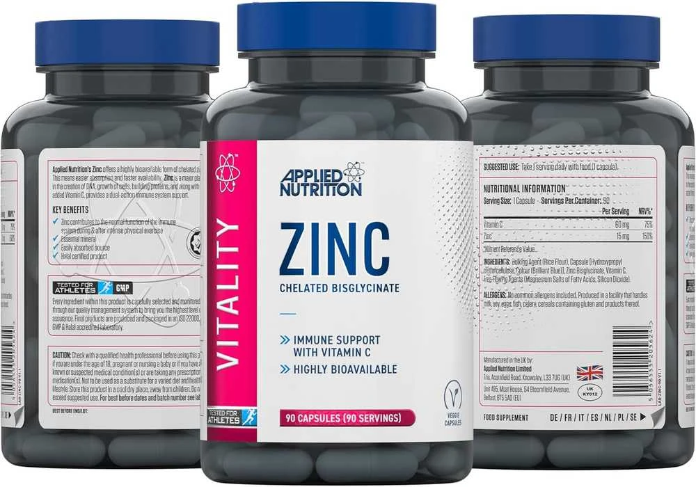 Applied Nutrition Zinc 90 kaps.
