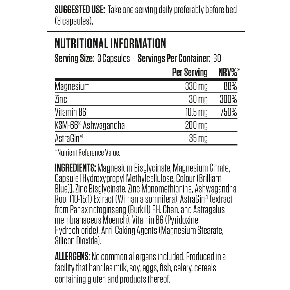 Applied Nutrition Zinc Magnesium and Vitamin B6 90 kaps.