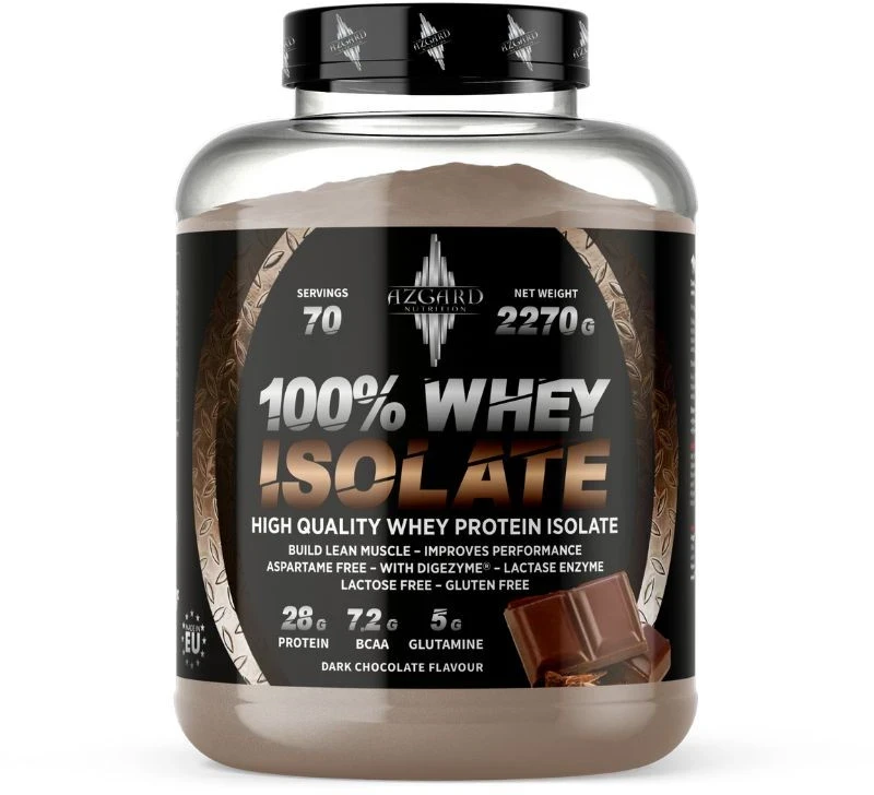 Azgard Nutrition Azgard 100% CFM Whey Isolate 2270 g Baltymų Izoliatas, Lactose Free : Skonis - Baltojo šokolado ir lazdyno riešutų