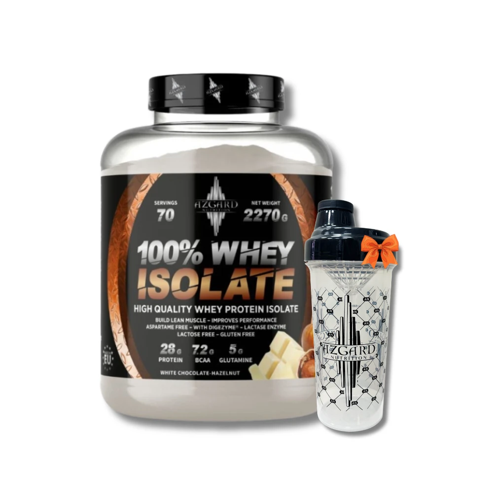 Azgard Nutrition Azgard 100% CFM Whey Isolate 2270 g Baltymų Izoliatas, Lactose Free : Skonis - Baltojo šokolado ir lazdyno riešutų