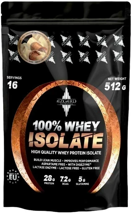 Azgard Nutrition Azgard 100% CFM Whey Isolate 512 g Baltymų Izoliatas, Lactose Free : Skonis - Bananinis