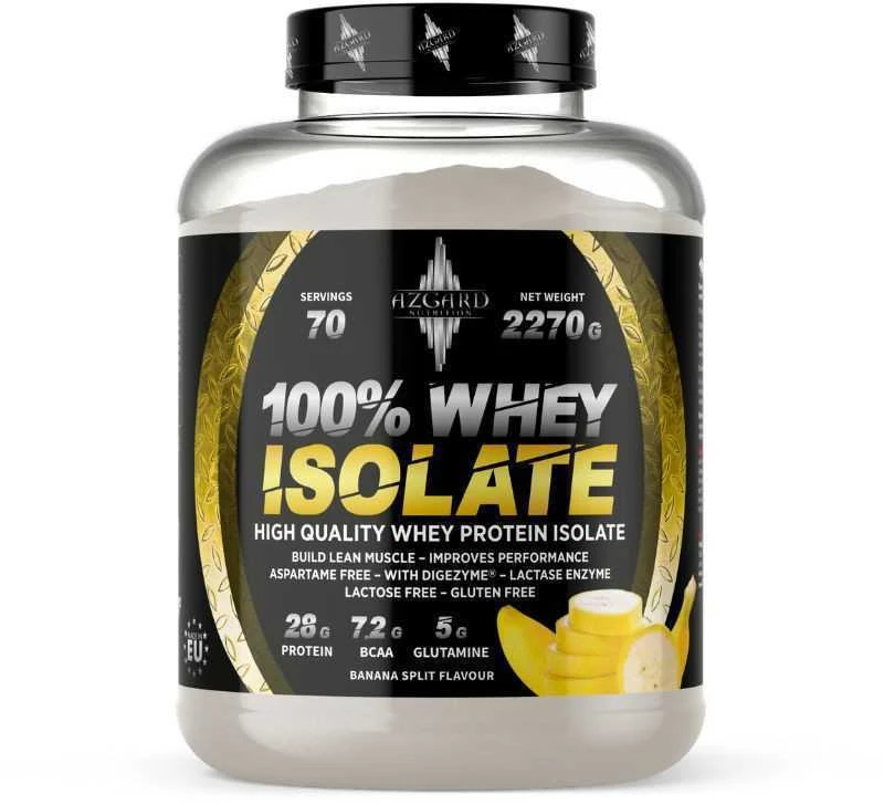 Azgard Nutrition Azgard 100% CFM Whey Isolate 2270 g Baltymų Izoliatas, Lactose Free : Skonis - Baltojo šokolado ir lazdyno riešutų