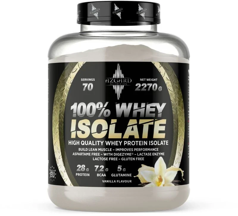Azgard Nutrition Azgard 100% CFM Whey Isolate 2270 g Baltymų Izoliatas, Lactose Free : Skonis - Baltojo šokolado ir lazdyno riešutų