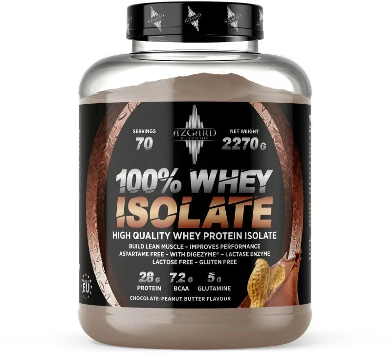 Azgard Nutrition Azgard 100% CFM Whey Isolate 2270 g Baltymų Izoliatas, Lactose Free : Skonis - Baltojo šokolado ir lazdyno riešutų
