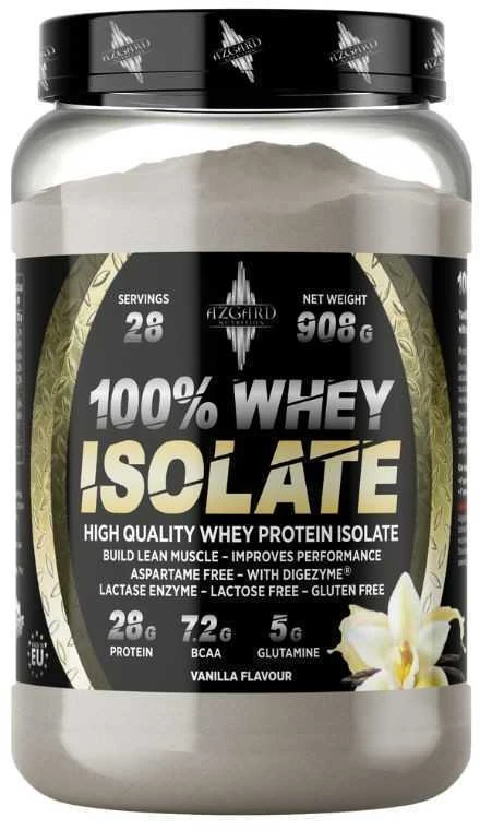 Azgard Nutrition Azgard 100% CFM Whey Isolate 908 g Baltymų Izoliatas, Lactose Free : Skonis - Avietinio jogurto