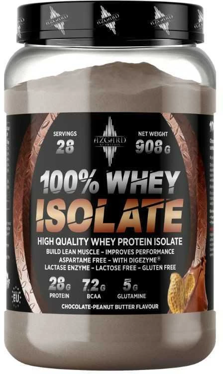 Azgard Nutrition Azgard 100% CFM Whey Isolate 908 g Baltymų Izoliatas, Lactose Free : Skonis - Avietinio jogurto