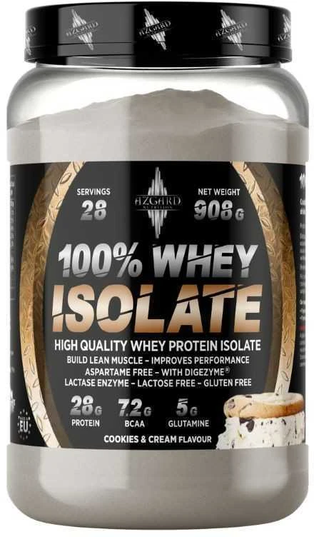 Azgard Nutrition Azgard 100% CFM Whey Isolate 908 g Baltymų Izoliatas, Lactose Free : Skonis - Avietinio jogurto