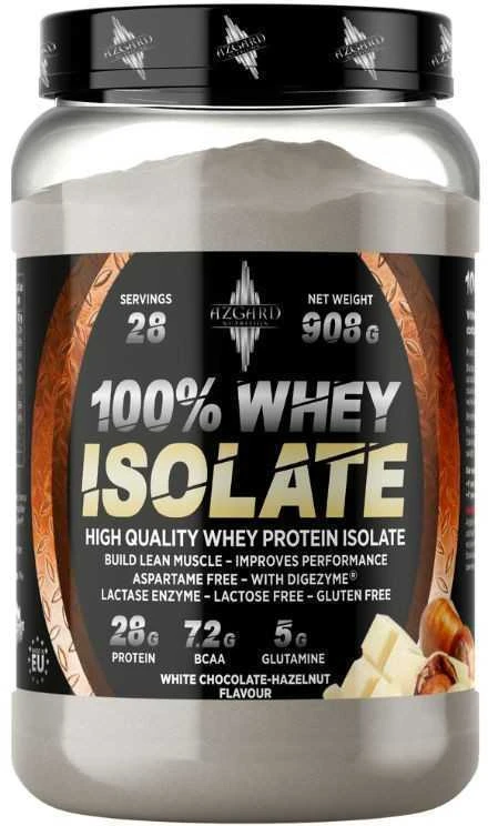 Azgard Nutrition Azgard 100% CFM Whey Isolate 908 g Baltymų Izoliatas, Lactose Free : Skonis - Avietinio jogurto