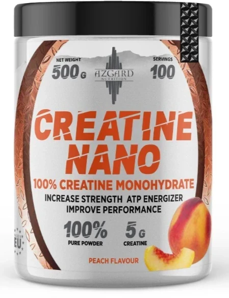 Azgard Nutrition Azgard Creatine Nano 500g su skoniais : Skonis - Žaliojo obuolio