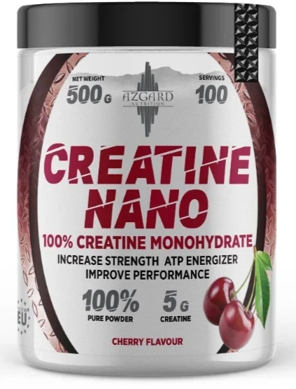 Azgard Nutrition Azgard Creatine Nano 500g su skoniais : Skonis - Žaliojo obuolio