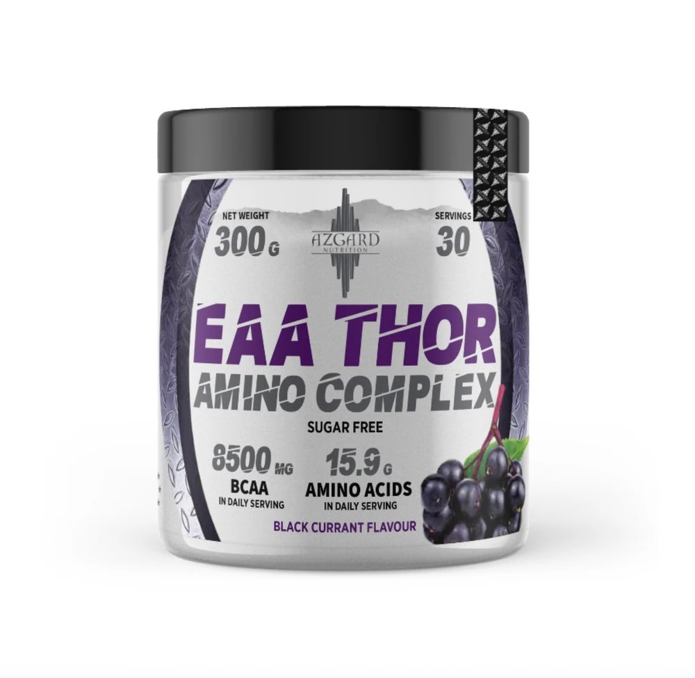 Azgard Nutrition Azgard EAA Thor amino complex 300g amino rūgštys : Skonis - Juodųjų serbentų