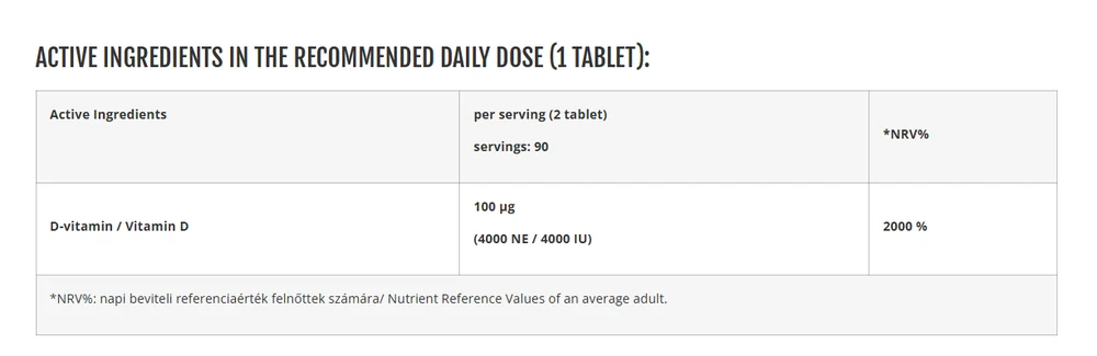 Azgard Nutrition Azgard Vitaminas D3 8000 UI 180 tabl.