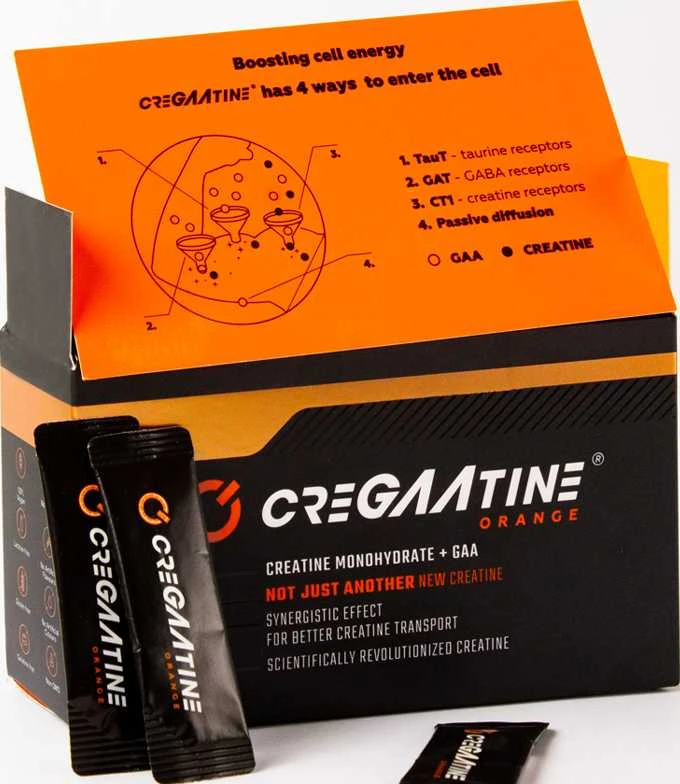 Carnomed CreGAAtine 60 pak. Creatine : Skonis - Apelsininis