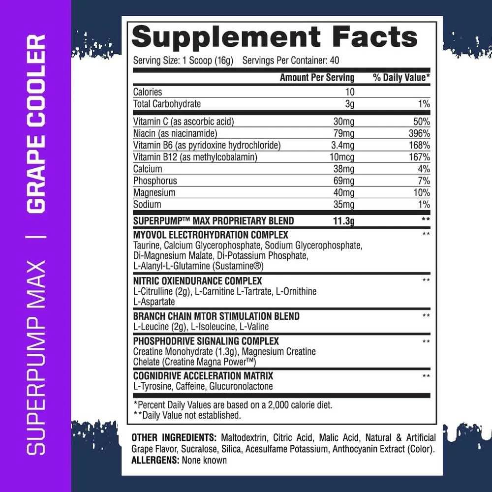 Gaspari Nutrition Gaspari Super Pump Max 500g : Skonis - Rožinio limonado