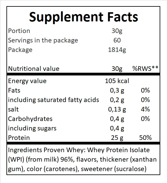 Gaspari Nutrition Proven Whey ISO 1814 g : Skonis - Braškinis
