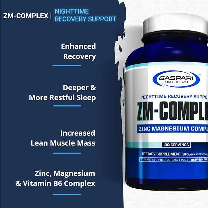 Gaspari Nutrition Gaspari ZM Complex 90 kaps. ZMA. Cinkas ir magnis