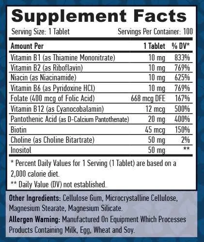 Haya Labs B-Basic (B vitaminų kompleksas) 100 tabl.