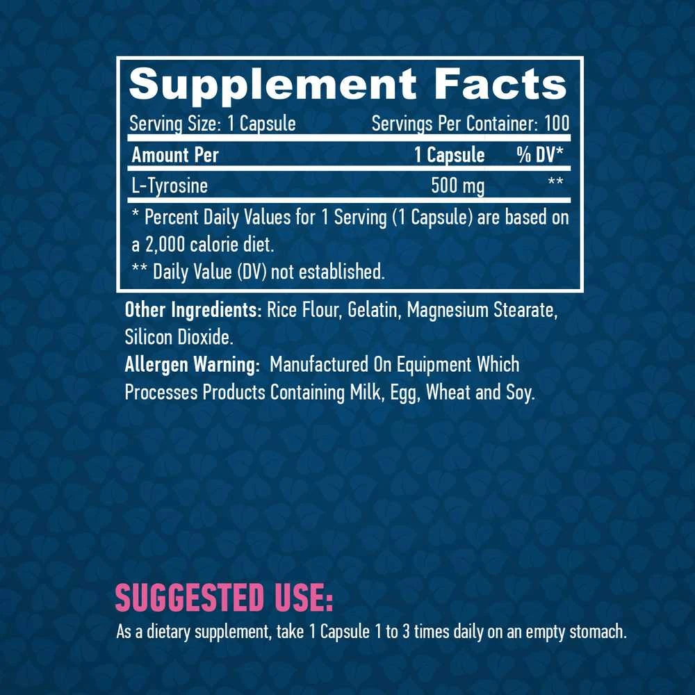Haya Labs L-Tyrosine 100 kaps.