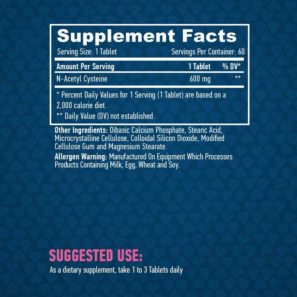 Haya Labs N-Acetyl L-Cysteine NAC 60 tabl.