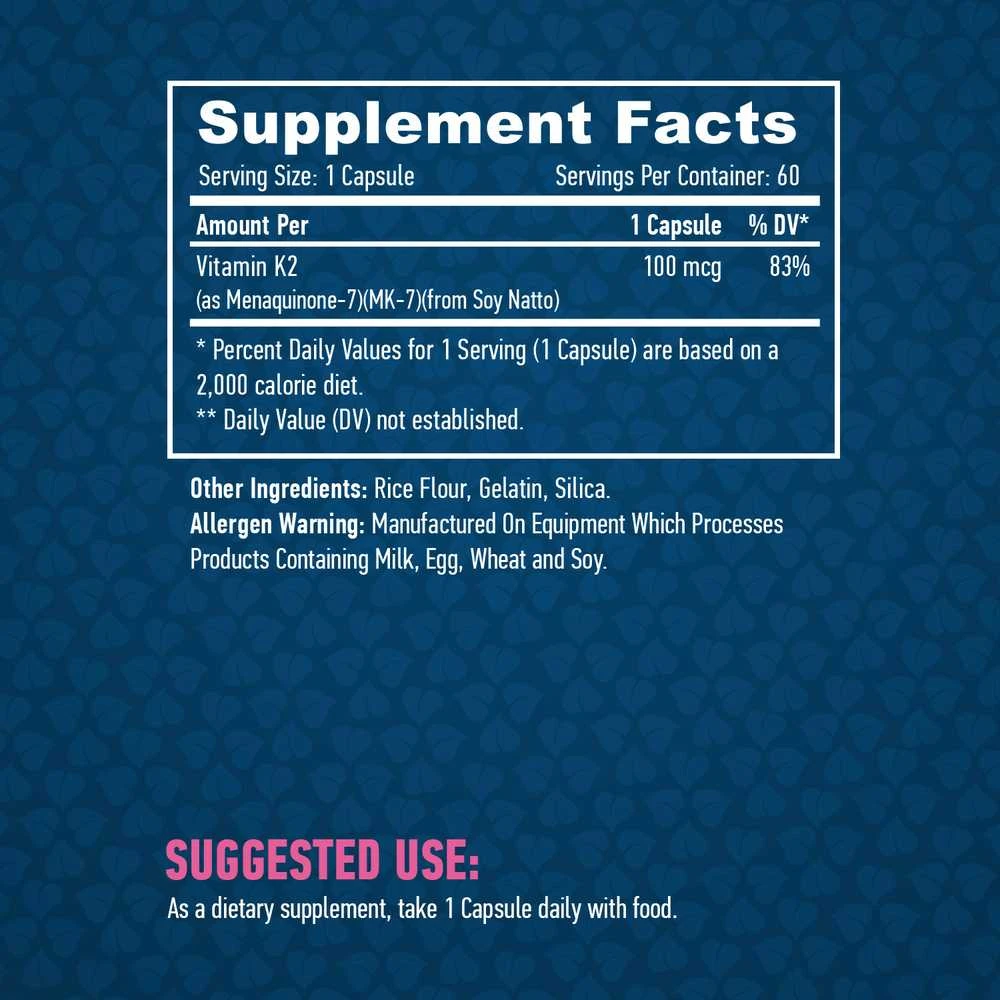 Haya Labs Vitamin K2-Mk7 60 kaps.