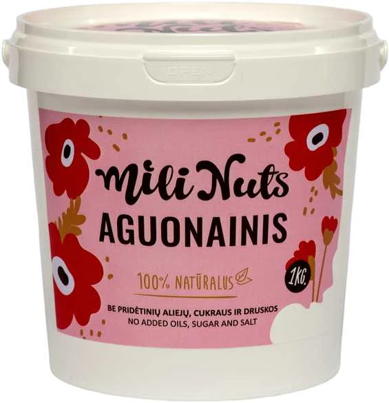 Milinuts Mili Nuts Aguonainis riešutų kremas : Svoris - 250 g