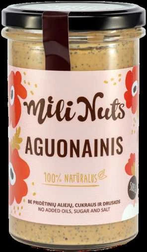 Milinuts Mili Nuts Aguonainis riešutų kremas : Svoris - 250 g