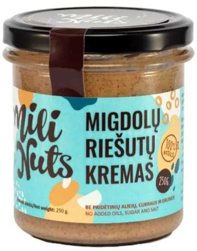 Milinuts Mili Nuts Migdolų riešutų kremas : Svoris - 500g