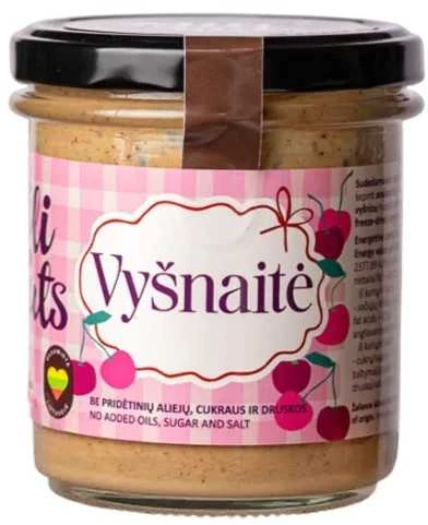 Milinuts Mili Nuts Riešutų kremas "Vyšnaitė" : Svoris - 250 g