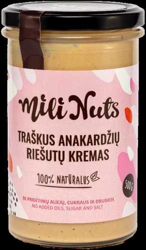 Milinuts Mili Nuts Traškus anakardžių riešutų kremas : Svoris - 1000 g
