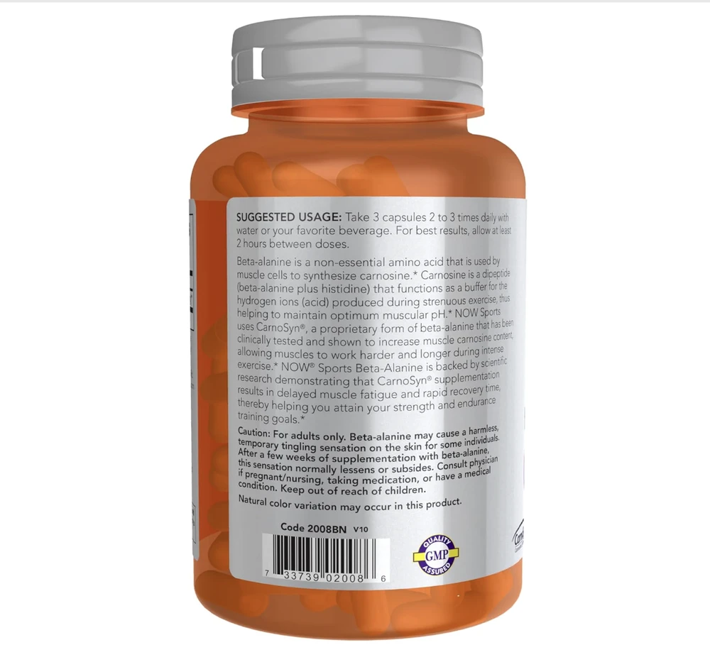 Now Foods Now Beta-Alanine 750 mg 120 kaps.