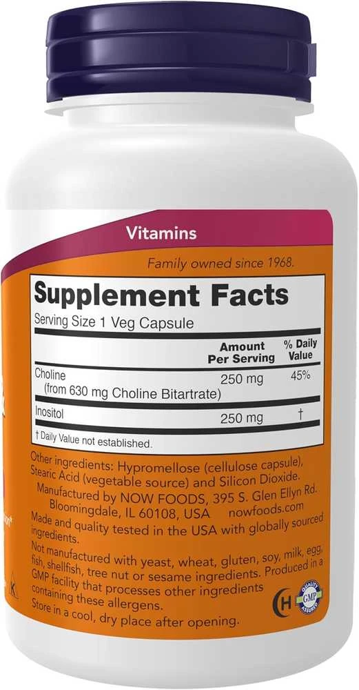 Now Foods Now Choline and Inositol 100 kaps.