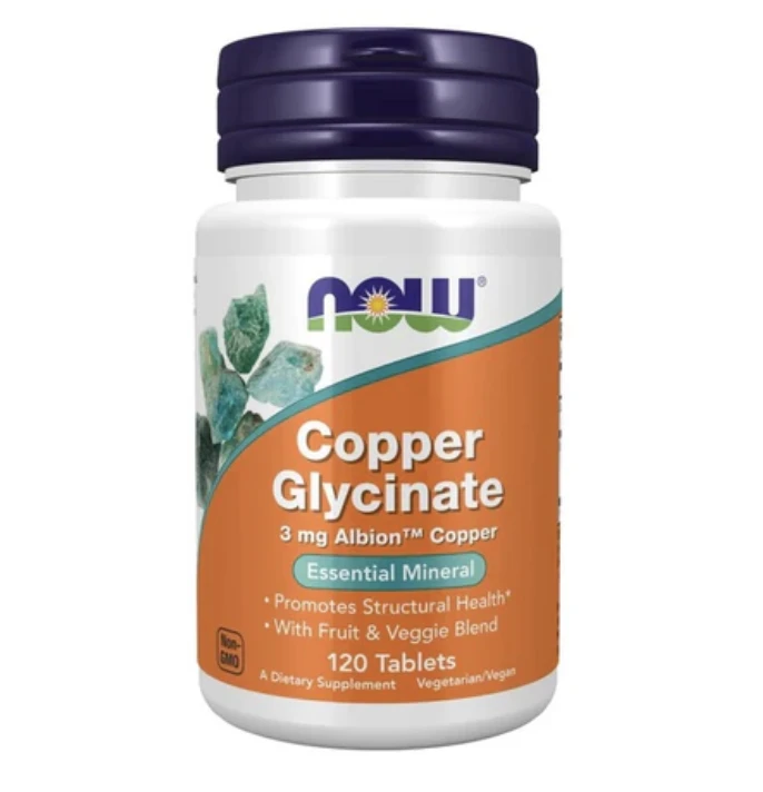 Now Foods Now Copper Glycinate 120 tabl. varis