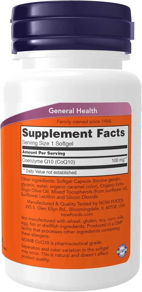 Now Foods Now CoQ10 (Koenzym Q10) 100 mg 50 kaps.