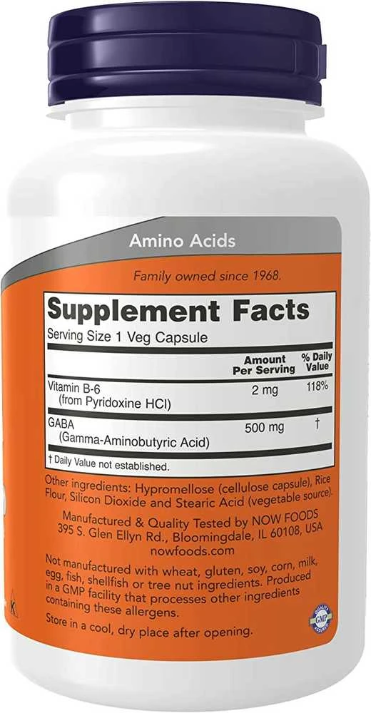 Now Foods Now GABA 750 mg 100 kaps.