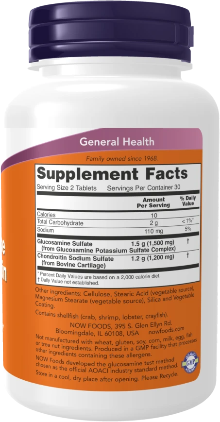 Now Foods Now Glucosamine & Chondroitin Extra Strength 60 tabl.